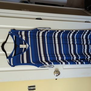 Lane Bryant long striped sleeveless dress